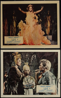 6f1457 SHE 8 color English FOH LCs 1965 Hammer, Cushing, w/ image of sexy Ursula Andress in flames!