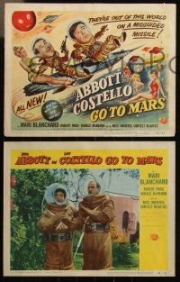 6f0532 ABBOTT & COSTELLO GO TO MARS 8 LCs 1953 Bud & Lou with beautiful Mari Blanchard in space!