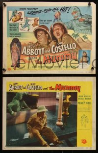 6f0533 ABBOTT & COSTELLO MEET THE MUMMY 8 LCs 1955 Bud & Lou are back in mummy's arms, complete set!
