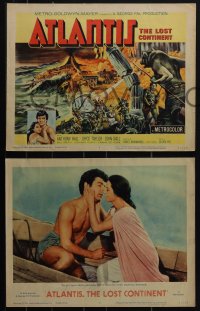 6f0537 ATLANTIS THE LOST CONTINENT 8 LCs 1961 George Pal sci-fi, captives turned into slaves!