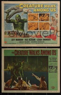 6f0553 CREATURE WALKS AMONG US 8 LCs 1956 includes all the great monster images + title card art!