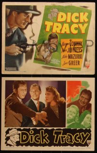 6f0554 DICK TRACY 8 LCs 1945 detective Morgan Conway & Anne Jeffreys with Mazurki, complete set!