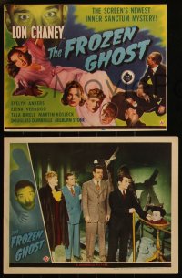 6f0567 FROZEN GHOST 8 LCs 1944 one signed by Elena Verdugo, Inner Sanctum Mystery, Lon Chaney J.R.!