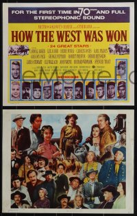6f0576 HOW THE WEST WAS WON 8 LCs 1964 John Ford, Hathaway & Marshall epic, images of all-star cast!