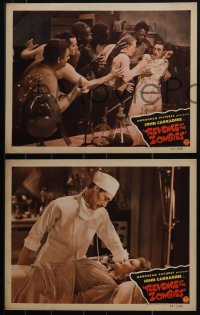6f0657 REVENGE OF THE ZOMBIES 5 LCs 1943 mad scientist John Carradine, Gale Storm, Robert Lowery, cool!