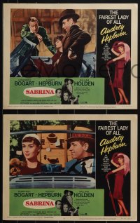 6f0609 SABRINA 8 LCs R1965 the fairest lady of all Audrey Hepburn, Humphrey Bogart, Holden, Wilder!