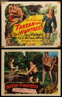 6f0618 TARZAN & THE HUNTRESS 8 LCs 1947 great images of Johnny Weissmuller, Brenda Joyce & Sheffield!