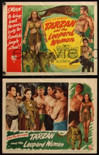 6f0619 TARZAN & THE LEOPARD WOMAN 8 LCs 1946 Johnny Weissmuller, Brenda Joyce, Sheffield & girls!
