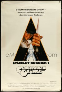 6g0060 CLOCKWORK ORANGE 40x60 1972 Kubrick classic, Castle art of Malcolm McDowell, X-rated!