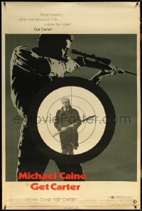 6g0063 GET CARTER 40x60 1971 images of Michael Caine w/ shotgun & sniper with rifle, ultra rare!