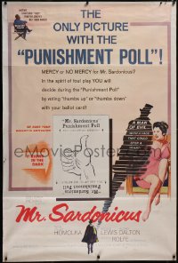 6g0067 MR. SARDONICUS 40x60 1961 William Castle, the only picture with the punishment poll, rare!