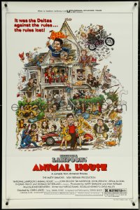 6g0755 ANIMAL HOUSE style B 1sh 1978 John Belushi, John Landis classic, art by Rick Meyerowitz!