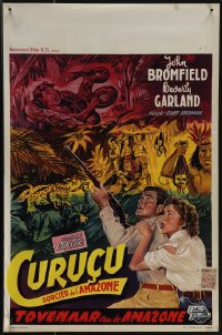 6g0307 CURUCU, BEAST OF THE AMAZON Belgian 1957 Universal, Beverly Garland & John Broomfield!