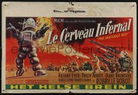 6g0313 INVISIBLE BOY Belgian 1957 Robby the Robot as the science-monster who would destroy the world!