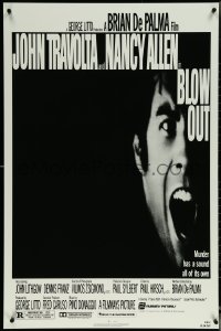 6g0781 BLOW OUT 1sh 1981 John Travolta, Brian De Palma, Allen, murder has a sound all of its own!