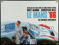 6g0173 FORD V FERRARI teaser DS British quad 2019 Christian Bale, Matt Damon, Le Mans 66!