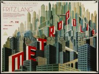 6g0183 METROPOLIS DS British quad R2010 Fritz Lang, classic robot art from the first German release!