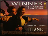 6g0200 TITANIC DS British quad 1997 DiCaprio, Kate Winslet, directed by James Cameron!