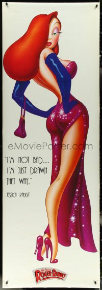 6g0093 WHO FRAMED ROGER RABBIT 26x76 commercial poster 1987 sexy Jessica was just drawn that way!