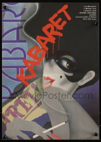 6g0274 CABARET Czech 11x16 1989 Liza Minnelli in Nazi Germany, Fosse, different art by Bartosova!