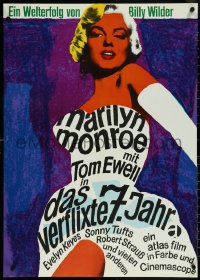 6g0708 SEVEN YEAR ITCH German R1966 Wilder, art of Marilyn Monroe by Dorothea Fischer-Nosbisch!