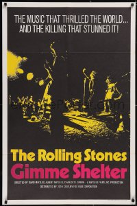 6g0820 GIMME SHELTER int'l 1sh 1971 Rolling Stones out of control rock & roll concert!