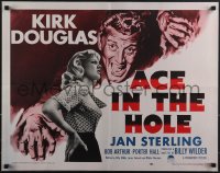 6g0387 ACE IN THE HOLE style B 1/2sh 1951 Billy Wilder classic, Douglas & Jan Sterling, ultra rare!