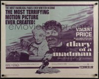 6g0425 DIARY OF A MADMAN 1/2sh 1963 Vincent Price in his most chilling portrayal of evil!