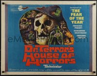 6g0428 DR. TERROR'S HOUSE OF HORRORS 1/2sh 1965 Christopher Lee, cool horror montage art!