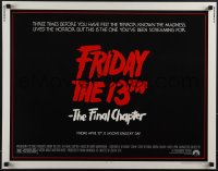 6g0440 FRIDAY THE 13th - THE FINAL CHAPTER 1/2sh 1984 Part IV, slasher sequel, Jason's unlucky day!