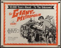 6g0442 GIANT OF METROPOLIS 1/2sh 1963 fantasy art of the lost city of Atlantis & stars, ultra rare!