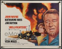 6g0448 HELLFIGHTERS 1/2sh 1968 John Wayne as fireman Red Adair, Katharine Ross, blazing inferno!