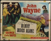 6g0458 JOHN WAYNE 1/2sh 1940s cowboy western with Gabby Hayes, Randy Rides Alone, ultra rare!