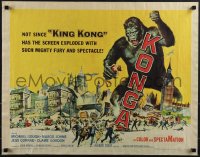 6g0461 KONGA 1/2sh 1961 great artwork of giant angry ape terrorizing city by Reynold Brown!