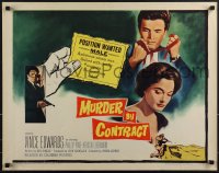 6g0472 MURDER BY CONTRACT 1/2sh 1959 Vince Edwards prepares to strangle woman with necktie!
