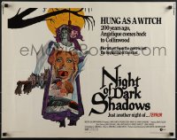 6g0473 NIGHT OF DARK SHADOWS 1/2sh 1971 freaky art of the woman hung as a witch 200 years ago!