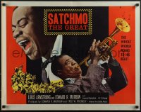 6g0490 SATCHMO THE GREAT 1/2sh 1957 two images of Louis Armstrong playing trumpet & singing!