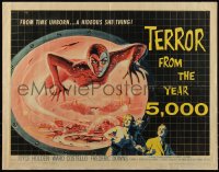 6g0501 TERROR FROM THE YEAR 5,000 1/2sh 1958 wonderful classic art of the hideous she-thing!