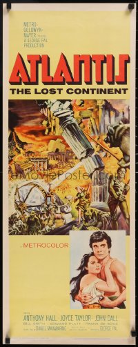 6g0206 ATLANTIS THE LOST CONTINENT insert 1961 George Pal sci-fi, cool fantasy art by Joseph Smith!