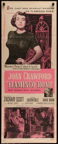 6g0225 FLAMINGO ROAD insert 1949 Michael Curtiz, ultimate image of smoking bad girl Joan Crawford!