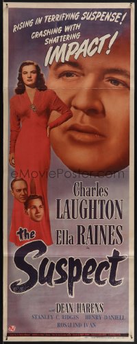 6g0253 SUSPECT insert 1944 Charles Laughton, sexiest full-length Ella Raines, ultra rare!