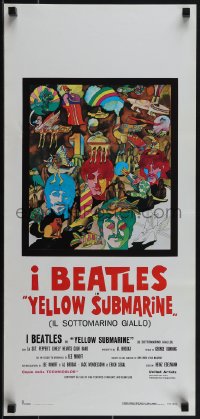 6g0271 YELLOW SUBMARINE Italian locandina R1980s Beatles John, Paul, Ringo & George, different!