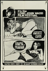 6g0851 JOHNNY GUNN/TROPIC OF PASSION 1sh 1970s it's the Long John Wadd Holmes film festival!