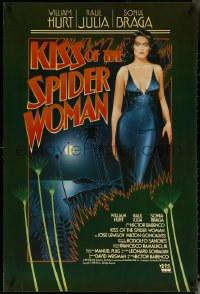 6g0857 KISS OF THE SPIDER WOMAN int'l 1sh 1985 cool different colorful artwork of sexy Sonia Braga!