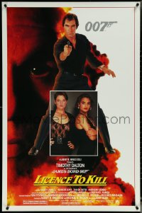 6g0863 LICENCE TO KILL 1sh 1989 Timothy Dalton as James Bond, sexy Carey Lowell & Talisa Soto!