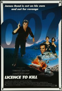 6g0862 LICENCE TO KILL int'l 1sh 1989 Dalton as Bond, his bad side is dangerous!
