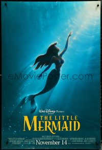 6g0869 LITTLE MERMAID advance DS 1sh R1997 Ariel swimming to the surface, Disney underwater cartoon!