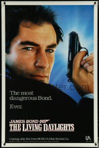6g0872 LIVING DAYLIGHTS teaser 1sh 1987 Timothy Dalton as the most dangerous James Bond ever!