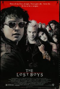 6g0873 LOST BOYS 1sh 1987 teen vampire Kiefer Sutherland, Jason Patric, directed by Joel Schumacher!