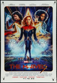 6g0882 MARVELS advance DS 1sh 2023 Marvel comics, Brie Larson and Vellani in title roles, Jackson!